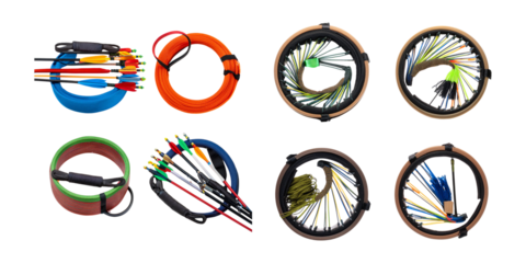 Colorful Office Supplies in Organized Circular Arrangements