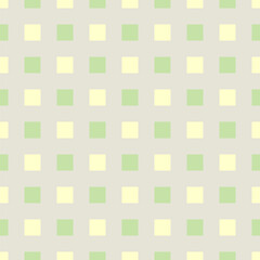 lines of green and yellow squares. gray repetitive background. vector seamless pattern. geometric fabric swatch. wrapping paper. design template for textile, linen, home decor