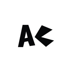 AC monogram logo design letter text name symbol monochrome logotype alphabet character simple logo