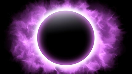 Purple energy circle, cosmic backdrop, design element