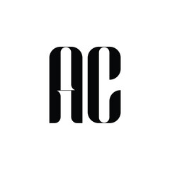 AC monogram logo design letter text name symbol monochrome logotype alphabet character simple logo