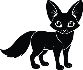 fennec fox vector illustration 