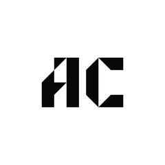 AC monogram logo design letter text name symbol monochrome logotype alphabet character simple logo