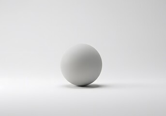 White Sphere on Clean White Surface Perfect for Design Mockups
