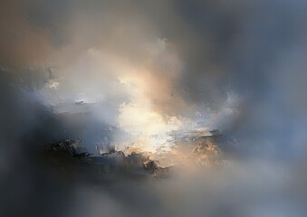 Fototapeta premium A captivating painting of a sky adorned with intricate clouds.