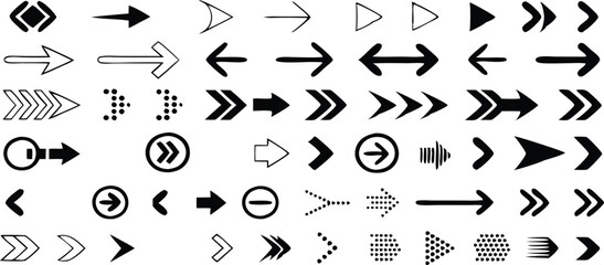 Arrow icons set. Vector illustration