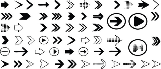 Arrow icons set. Vector illustration