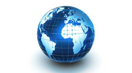 Fototapeta premium Global Network, A Digital Earth Representation