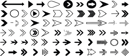 Arrow icons set. Vector illustration
