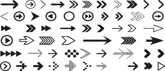 Arrow icons set. Vector illustration
