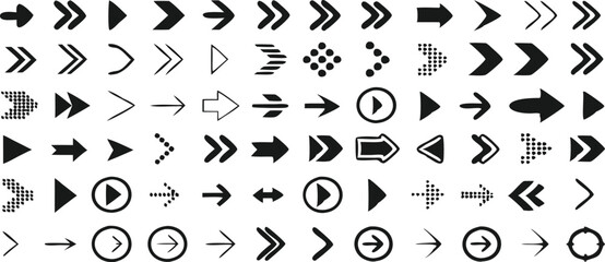 Naklejka premium Arrow icons set. Vector illustration