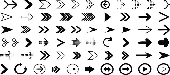 Arrow icons set. Vector illustration