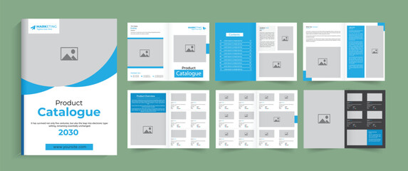 Architecture catalogue template or interior portfolio template design, Product catalogue brochure design layout. Creative architecture portfolio or furniture catalogue template