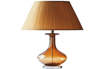 Obraz premium Stylish Decorative Table Lamp with a Sleek Metallic Base: Isolated on Transparent Background