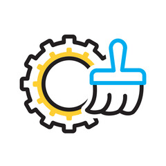 Vector multi color icon for Cleaner