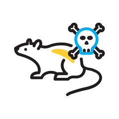 Vector multi color icon for Rodenticides