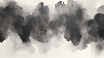 Monochrome watercolor blend with grey and black tones, evoking a timeless and artistic essence.