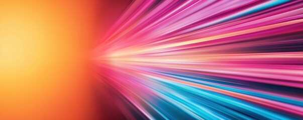 Obraz premium Vibrant Light Burst with Futuristic Colors and Dynamic Motion on a Gradient Background