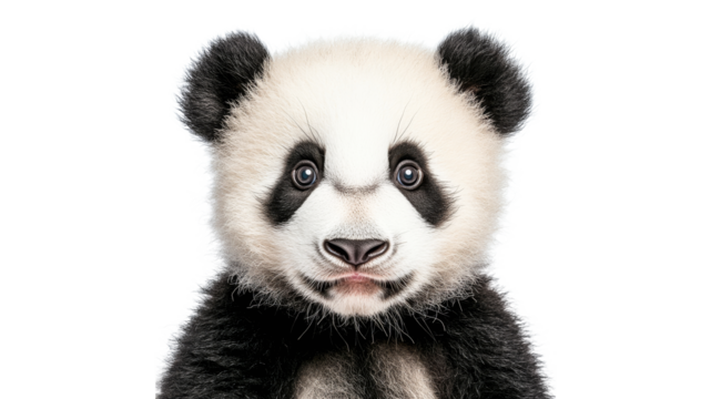 Cute panda cub with big sparkling eyes