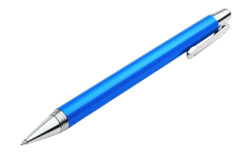 Elegant Detailed Ballpoint Pen with Sleek Metallic Finish: Isolated on Transparent Background