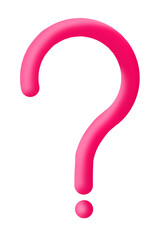 Pink question mark, 3d question mark, question mark symbol, question mark icon, question mark png, question mark sticker, question mark sign, question mark on blank, symbol, sign, icon, element, png