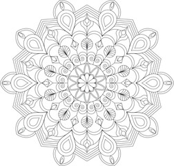 Decorative Mandala Pattern for Meditation and Mindfulness Art
