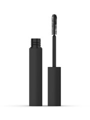 Blank Eyeliner mascara tube mockup on isolated white background. 3d illustration
