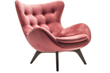 Modern velvet accent chair enhances interior decor