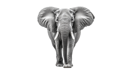 Majestic elephant standing in a natural pose