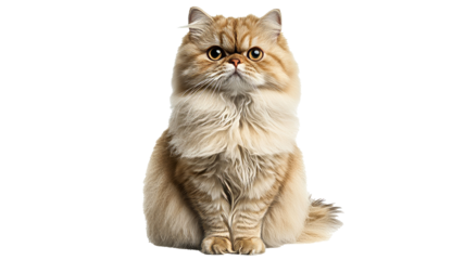 Persian cat with fluffy coat and expressive eyes