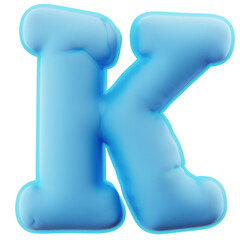 3D Illustration Gum Alphabet K