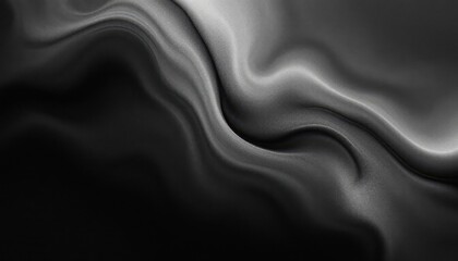 Fototapeta premium Abstract black and white fluid waves with smooth flowing texture