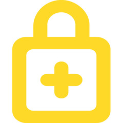 Fototapeta premium Lock Close Plus Round icon logo design