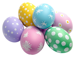 PNG Pile of Easter eggs easter colors easter eggs.