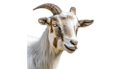 Goat with unique markings in bright light