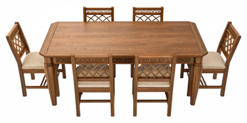 Timeless Gathering: The Elegant Wooden Dining Set
