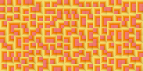 Radiant Sunset-Inspired Square Mosaic Pattern