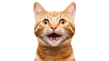 Playful orange cat with bright eyes