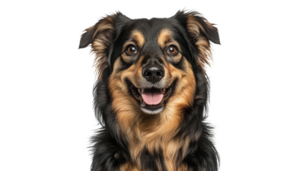 Happy dog smiling with bright expression