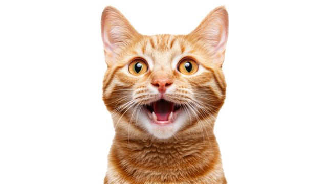 Playful orange cat with bright eyes