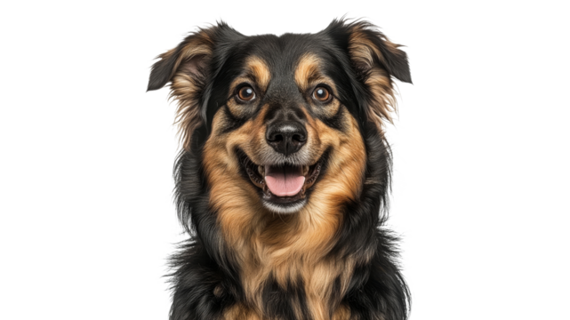 Happy dog smiling with bright expression