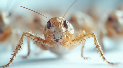 Fototapeta premium Close-up of a locust, blurred background