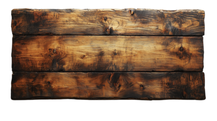 The old wooden board features a rich brown texture with a natural grain pattern