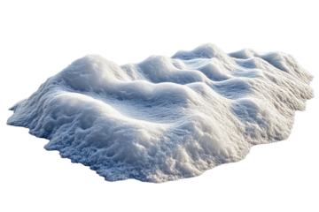 Snowy landscape with soft, rolling snow drifts