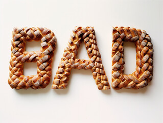 Obraz premium BADでも美味しい – 編み込みパンアート