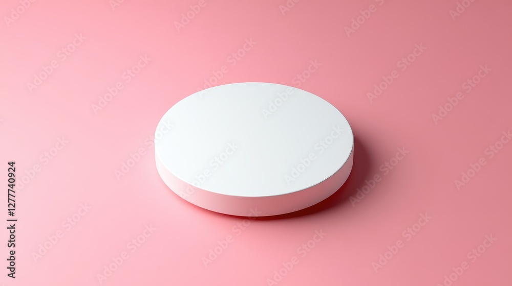 Poster A blank notepad with crisp white sheets on a pink background, ideal for adding your own message or notes.