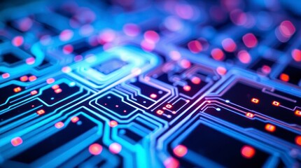Fototapeta premium Abstract Circuit Board Technology Background Image