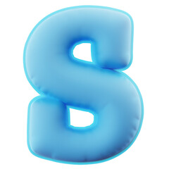  3D Illustration Gum Alphabet S