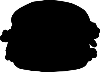 Burger silhouette illustration vector design.
