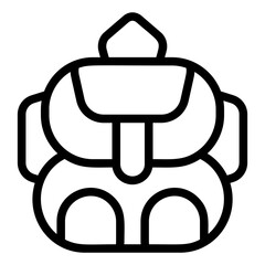 Backpack Line Icon